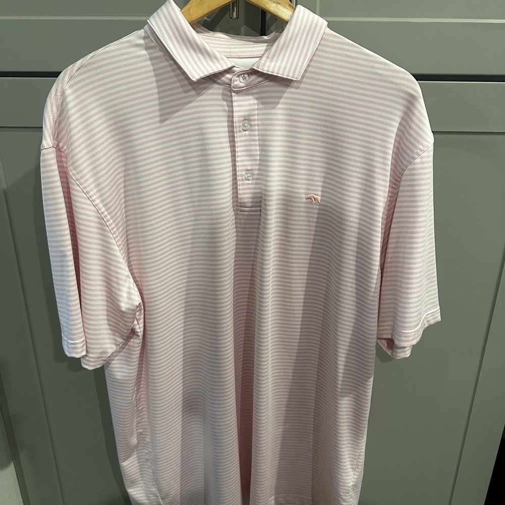 Pink Performance Polo Shirt with Classic Collar